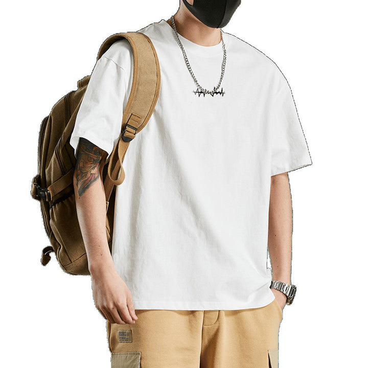 Men's T-Shirt Cotton Slim Fit Short Sleeve Crew Neck Casual