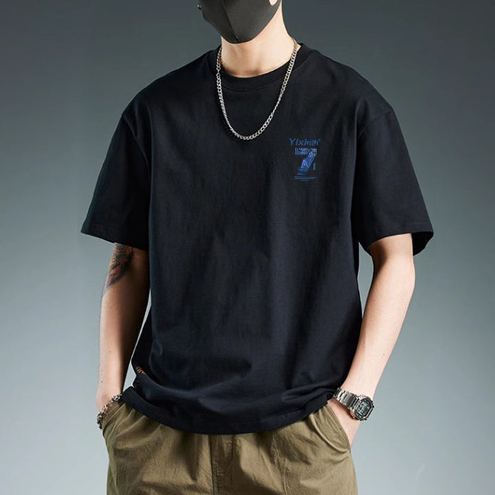 Men's T-Shirt Cotton Solid Slim Fit Short Sleeve Crew Neck Casual