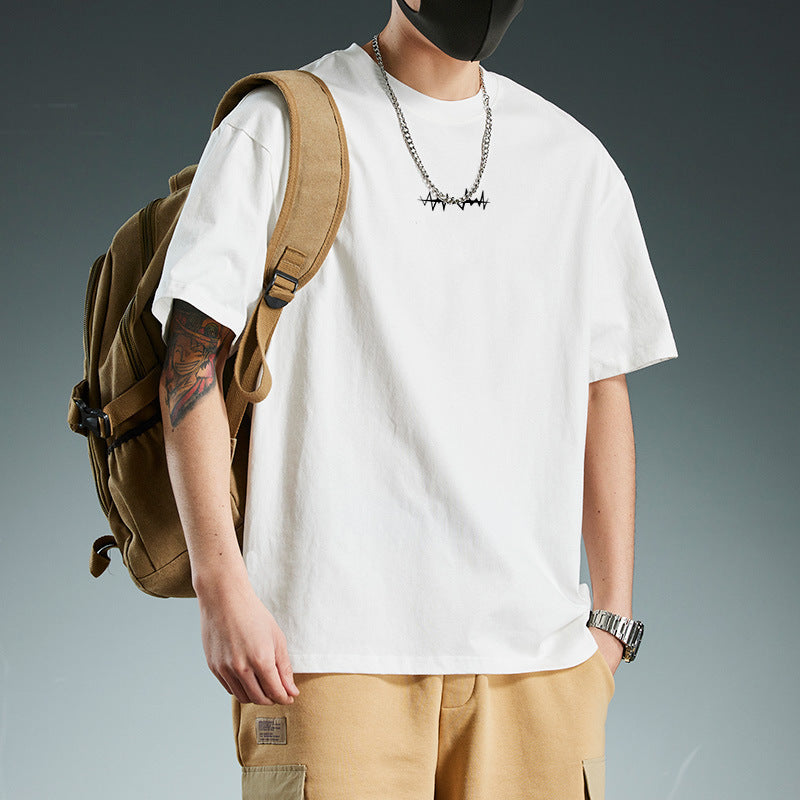 Men's T-Shirt Cotton Slim Fit Short Sleeve Crew Neck Casual