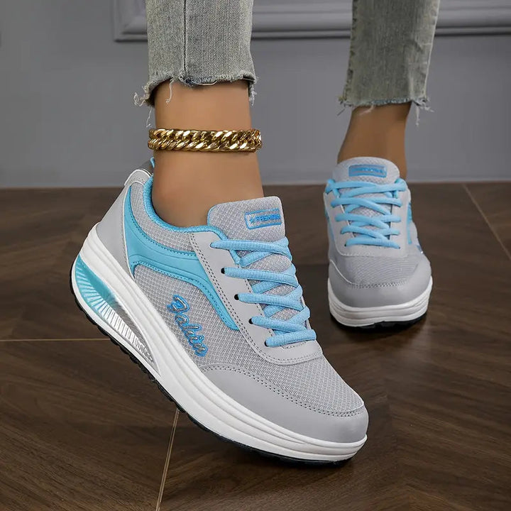 Women's Orthopedic Shoes Cushioned Sole Lace-Up Low Top Sneakers Casual