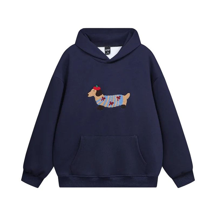Women's Hoodie Oversized Embroidered Long Sleeve Kangaroo Pocket Casual
