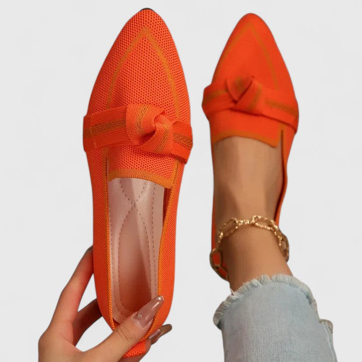 Women's Loafers Knit Mesh Breathable Pointed Toe Slip-On