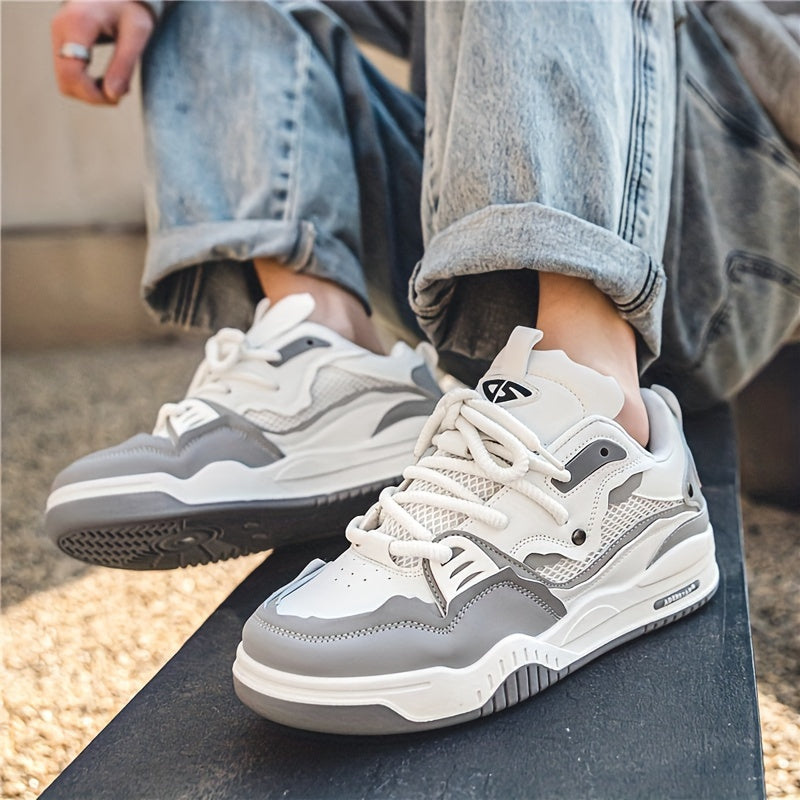 Men's Orthopedic Sneakers Lightweight Lace-Up Low Top Contrast Detail Casual