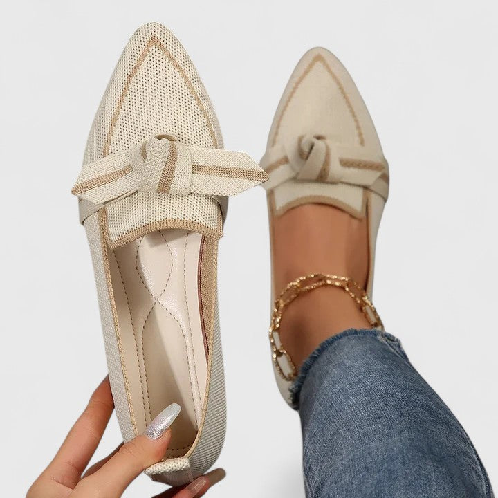 Women's Loafers Knit Mesh Breathable Pointed Toe Slip-On