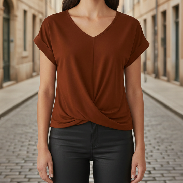 T shirt V Neck Short Sleeve Womens