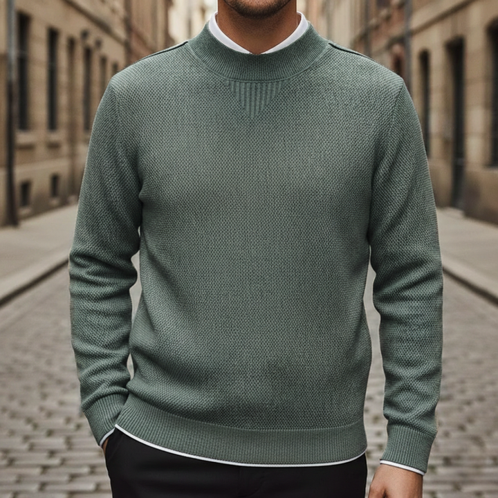 Avelise Orion textured knit sweater featuring a cozy, patterned design in soft, warm fabric, displayed on a neutral background.
