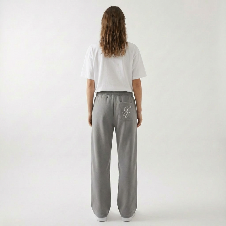 Unisex Joggers Cotton Blend Baggy Fit Elastic Waist Drawstring Pockets