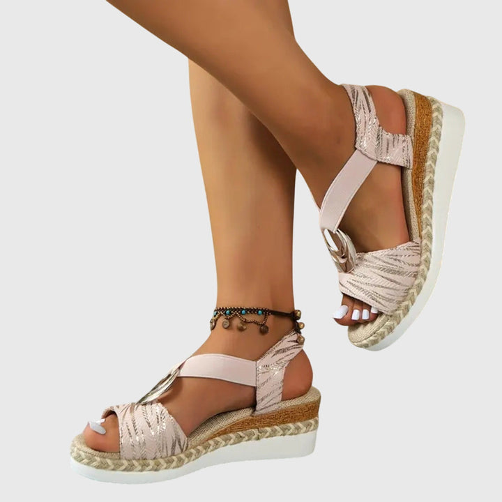 Women's Sandals Leather Orthotic Open Toe Slingback Cushioned Insole Low Heel