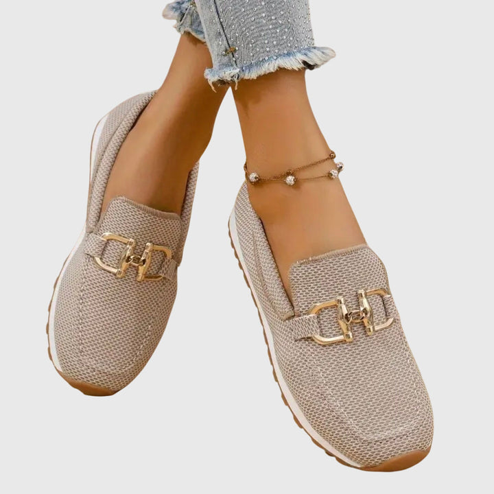 Women’s Loafers Leather Orthopedic Non-Slip Slip-On Round Toe Casual