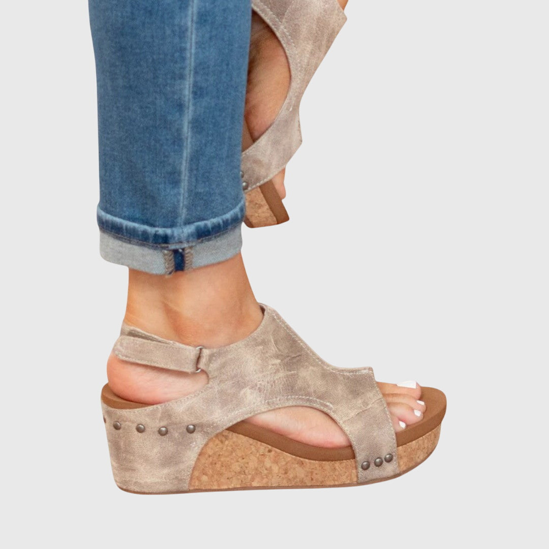 Leather Orthopedic Sandals Anatomical Insole for Women