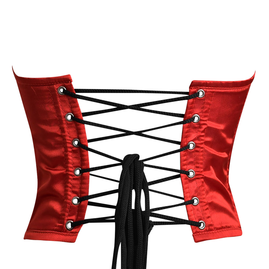 Women's Corset Top Satin Sleeveless Slim Fit Strapless Bustier
