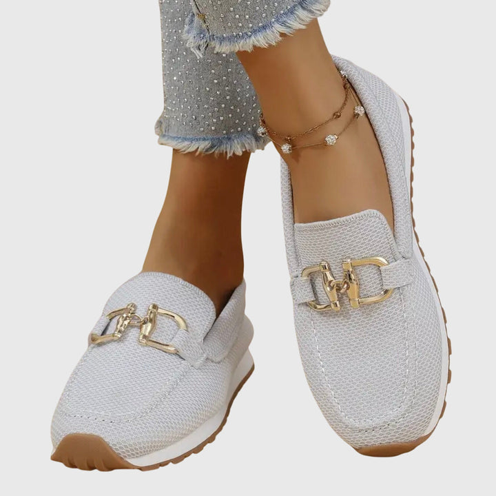 Women’s Loafers Leather Orthopedic Non-Slip Slip-On Round Toe Casual