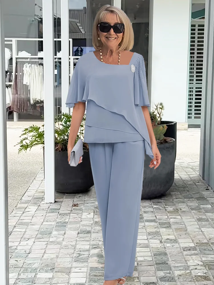 Women's Two Piece Set Satin Sleeveless Slim Fit Top And Skirt