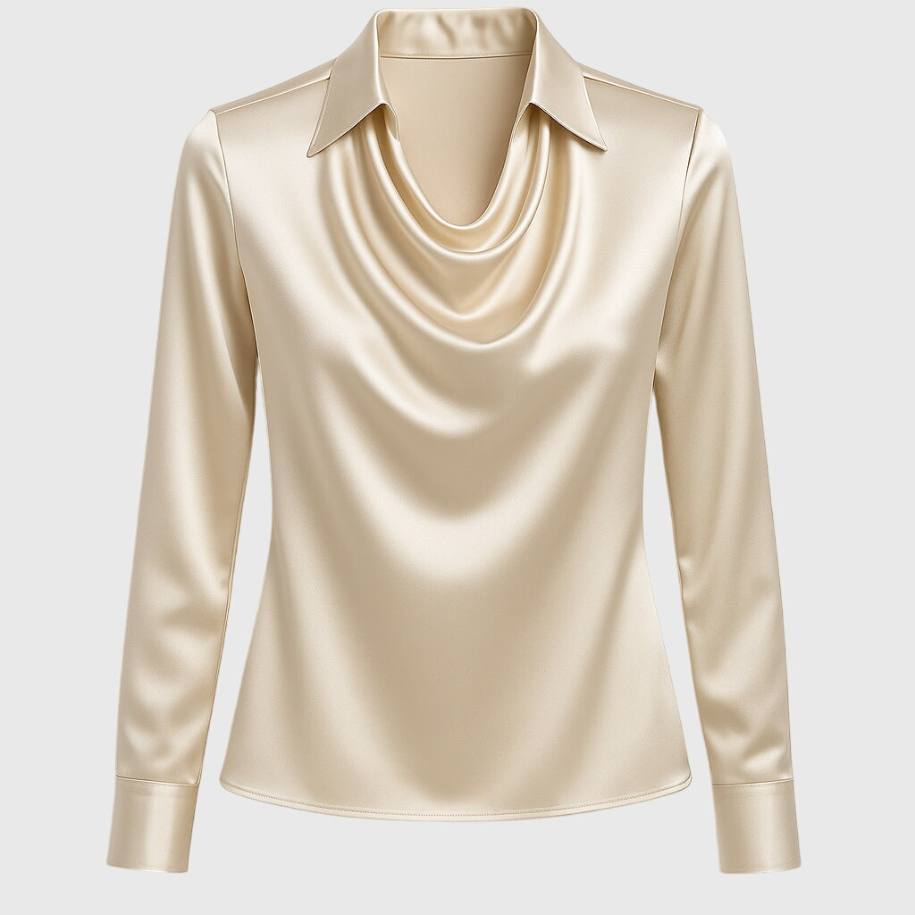 Women's Blouse Slim Fit Long Sleeve Button-Up