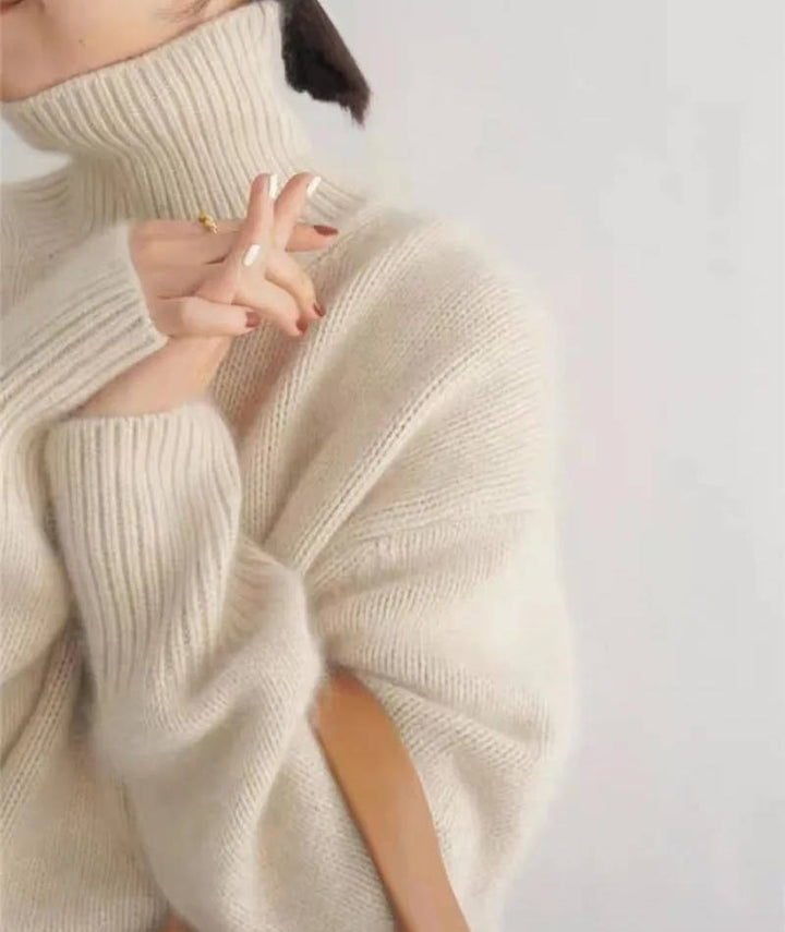 Women's Sweater Cashmere Turtleneck Long Sleeve Regular Fit Casual