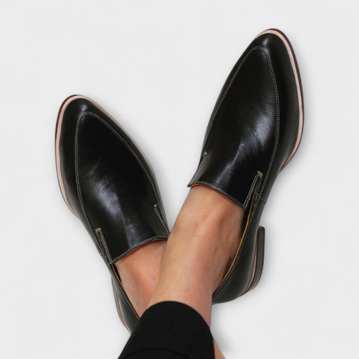 Men's Leather Orthopedic Loafers Non-Slip Sole
