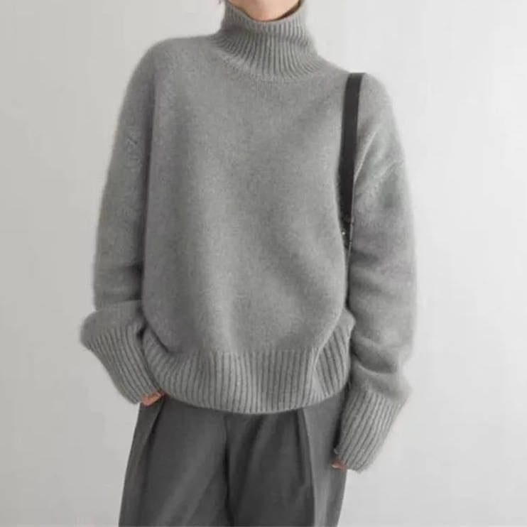 Women's Sweater Cashmere Turtleneck Long Sleeve Regular Fit Casual