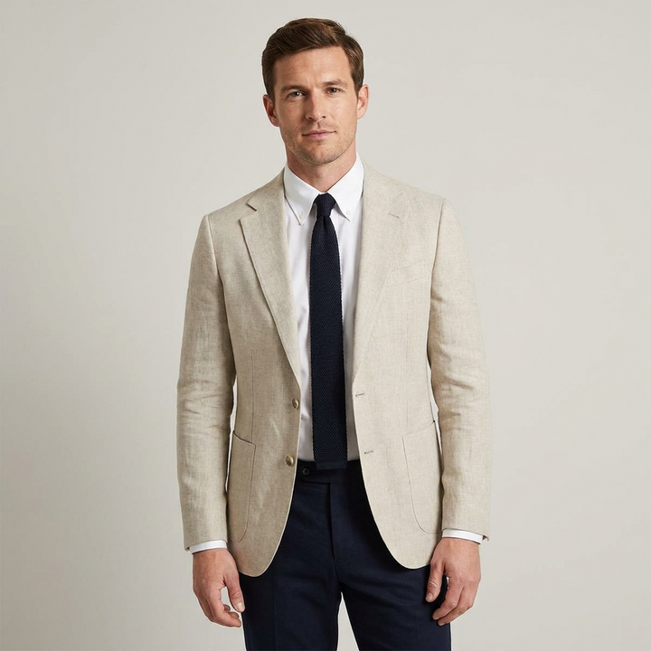 Men's Blazer Lightweight Slim Fit Button-Up