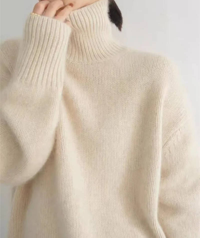 Women's Sweater Cashmere Turtleneck Long Sleeve Regular Fit Casual