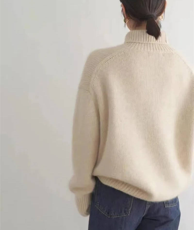 Women's Sweater Cashmere Turtleneck Long Sleeve Regular Fit Casual