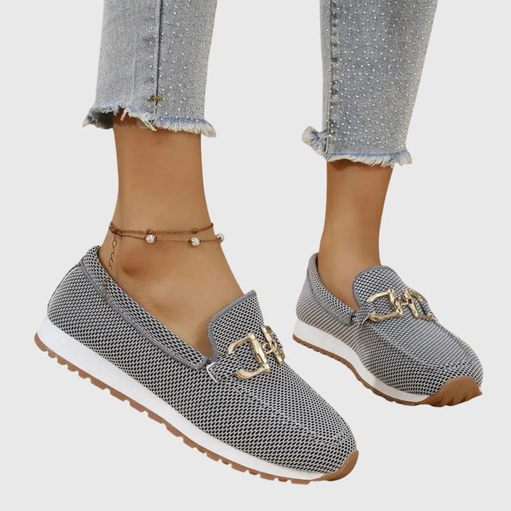 Women’s Loafers Leather Orthopedic Non-Slip Slip-On Round Toe Casual
