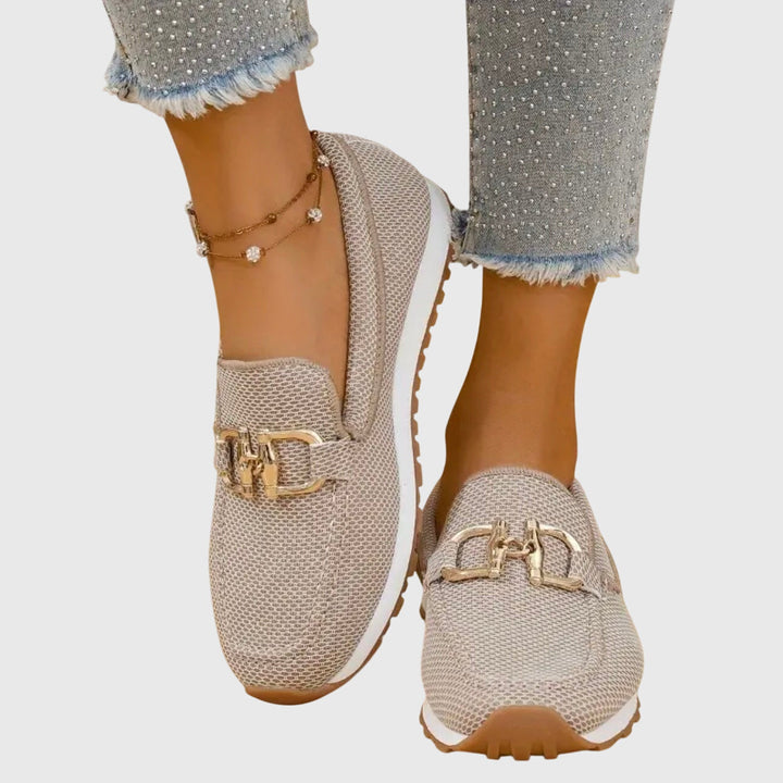 Women’s Loafers Leather Orthopedic Non-Slip Slip-On Round Toe Casual