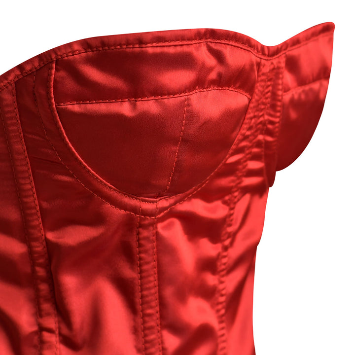Women's Corset Top Satin Sleeveless Slim Fit Strapless Bustier