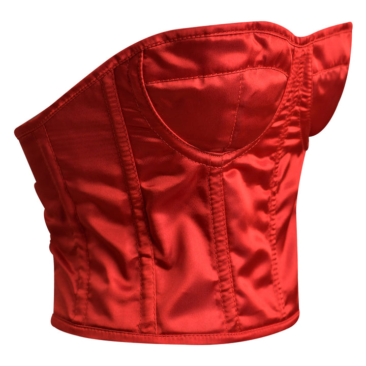 Women's Corset Top Satin Sleeveless Slim Fit Strapless Bustier