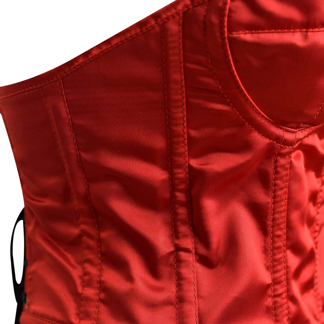 Women's Corset Top Satin Sleeveless Slim Fit Strapless Bustier