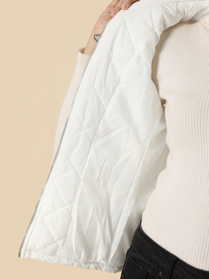 Women's Vest Quilted Lightweight Stand Collar Zip-Up Sleeveless Regular Fit