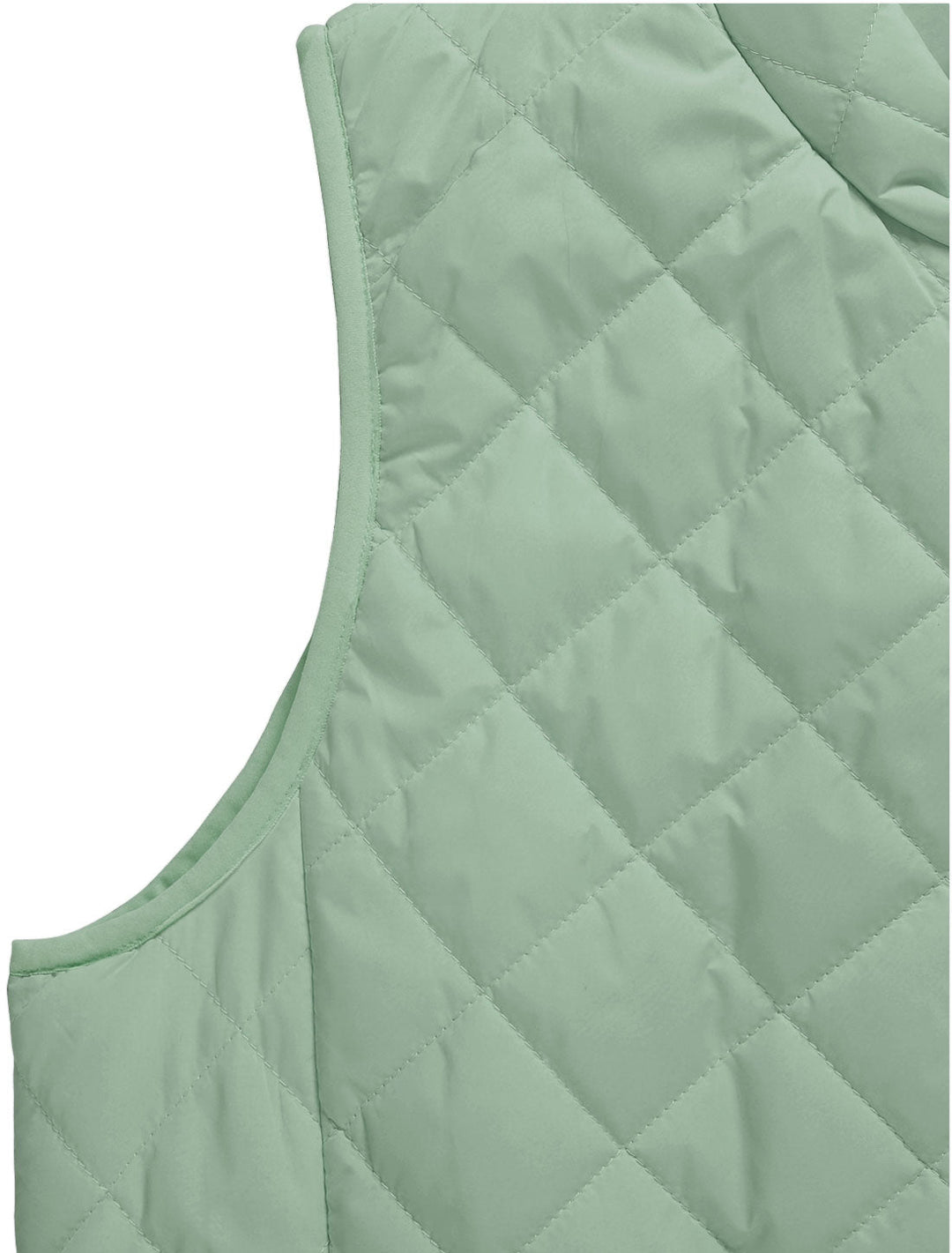 Women's Vest Quilted Lightweight Stand Collar Zip-Up Sleeveless Regular Fit