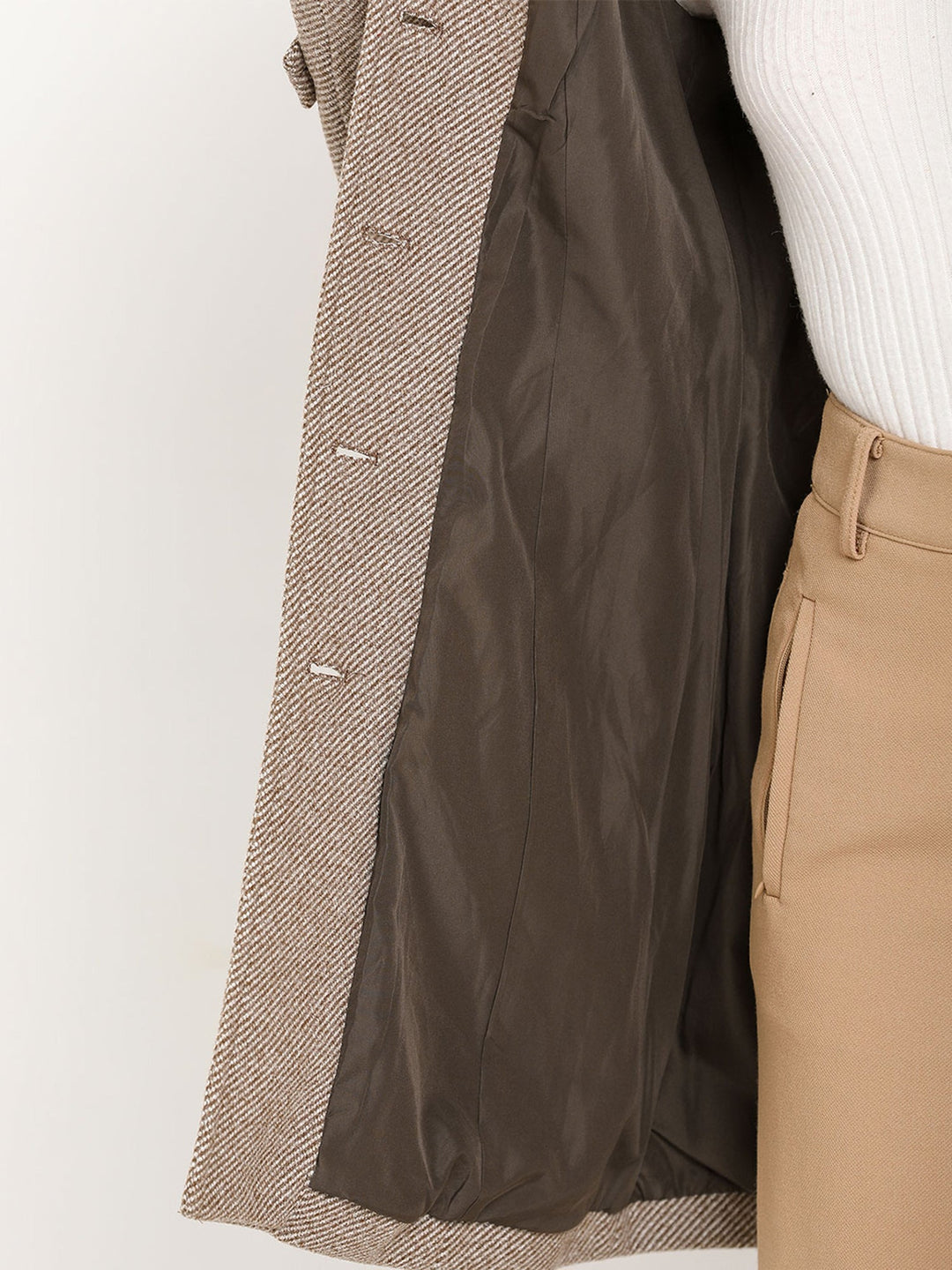 Women's Pea Coat Peter Pan Collar Single Breasted Long Sleeve